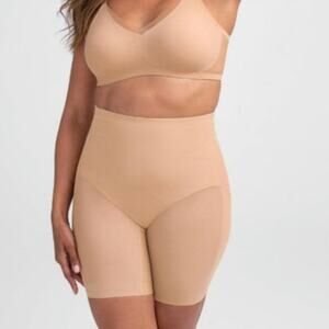 Honeylove SuperPower Mid-Waist Shaping Short Large Beige Women’s Shapewear NWT